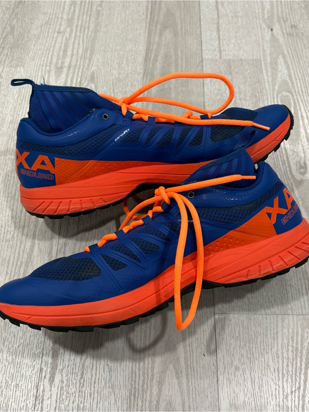 Salomon XA Enduro Trail Running Shoes Blue Orange Men's Size 12 US / 46.5 EU
